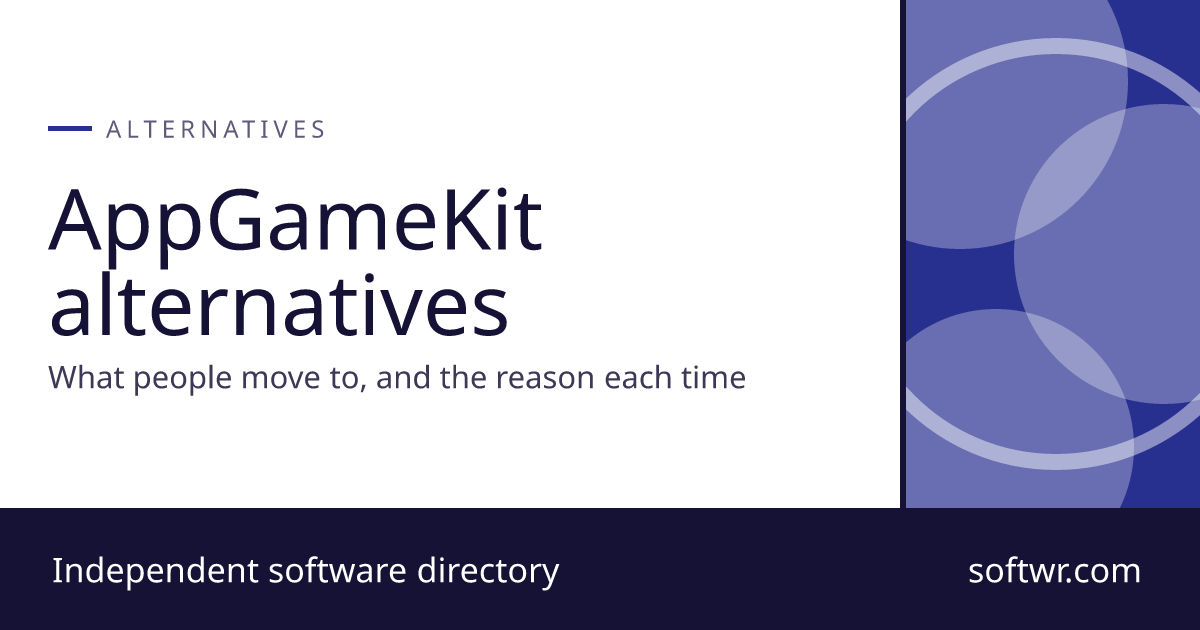 AppGameKit Alternatives: 19 Tools Compared (2026) - Softwr