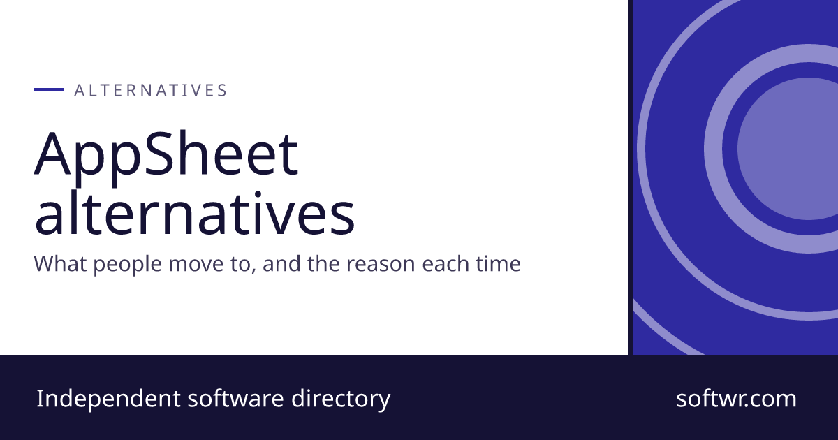 AppSheet Alternatives: 20 Tools Compared (2026) - Softwr