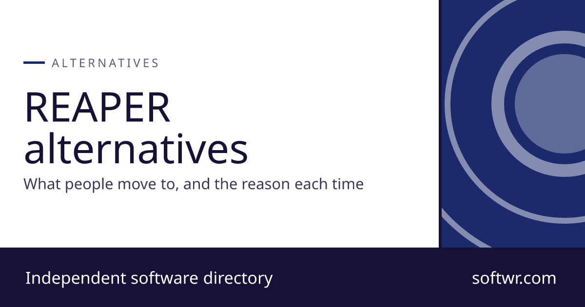 REAPER Alternatives: 20 Tools Compared (2026) - Softwr