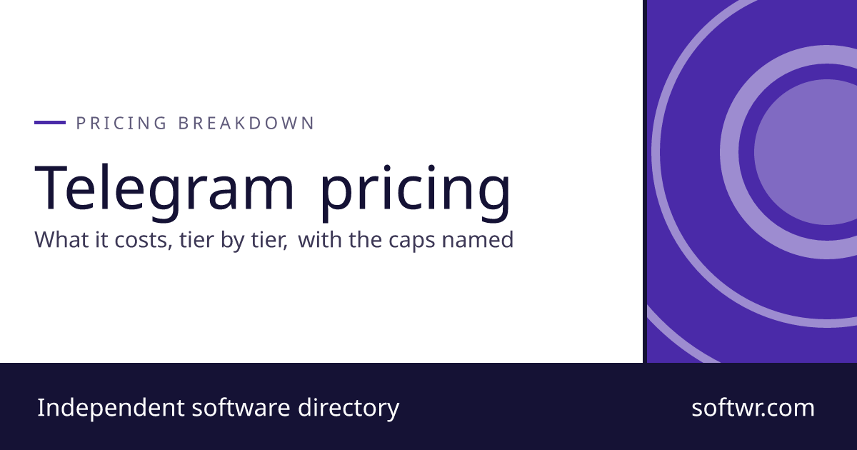 Telegram Pricing: Every Plan Compared (2026) - Softwr