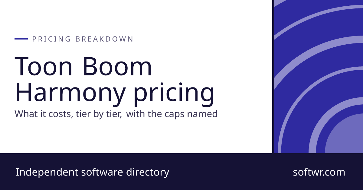 Toon Boom Harmony Pricing: Every Plan Compared (2026) - Softwr