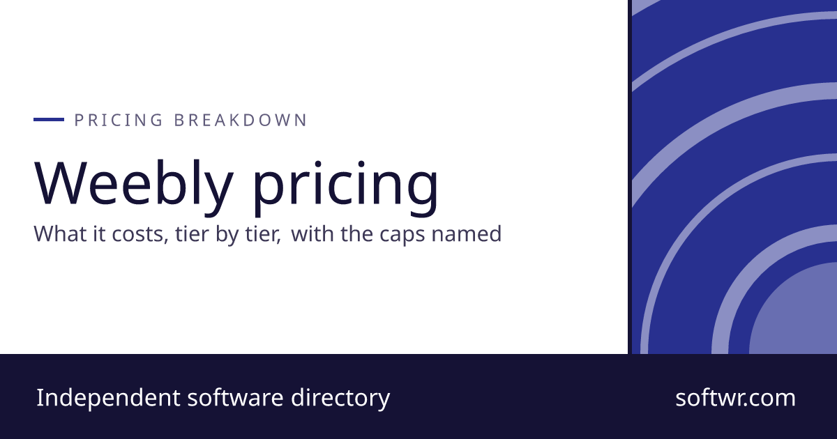 Weebly Pricing: Every Plan Compared (2026) - Softwr