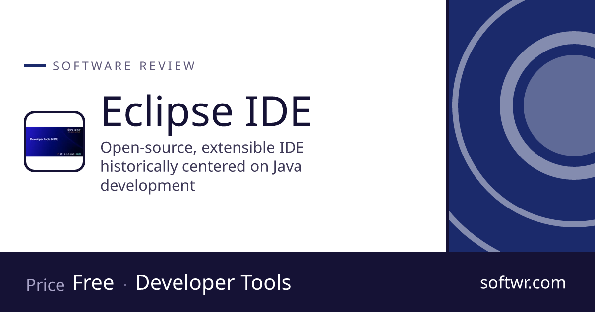 Eclipse IDE Review: Pricing, Features & Verdict - Softwr
